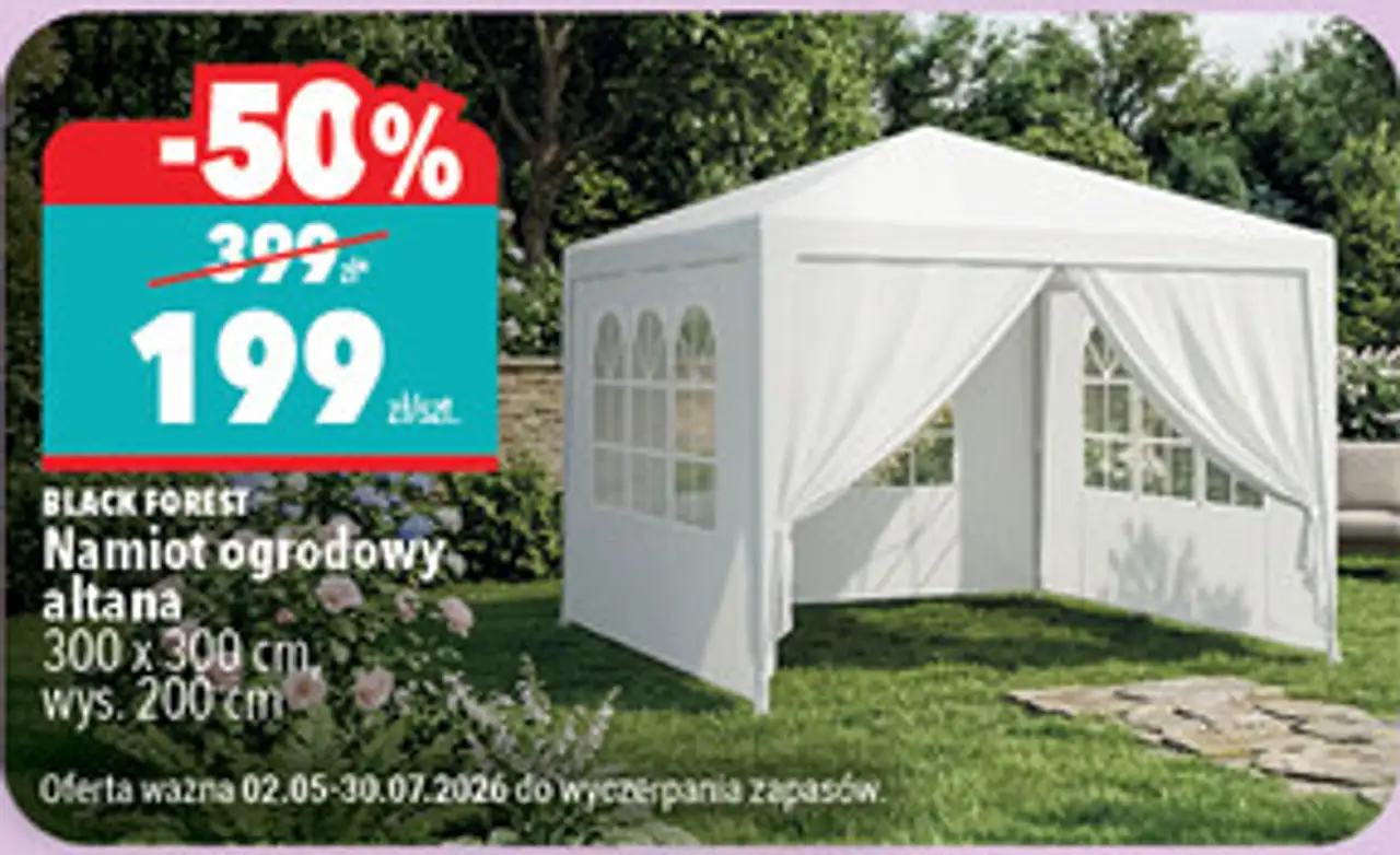 Namiot ogrodowy altana 300 x 300 cm, wys. 200 cm