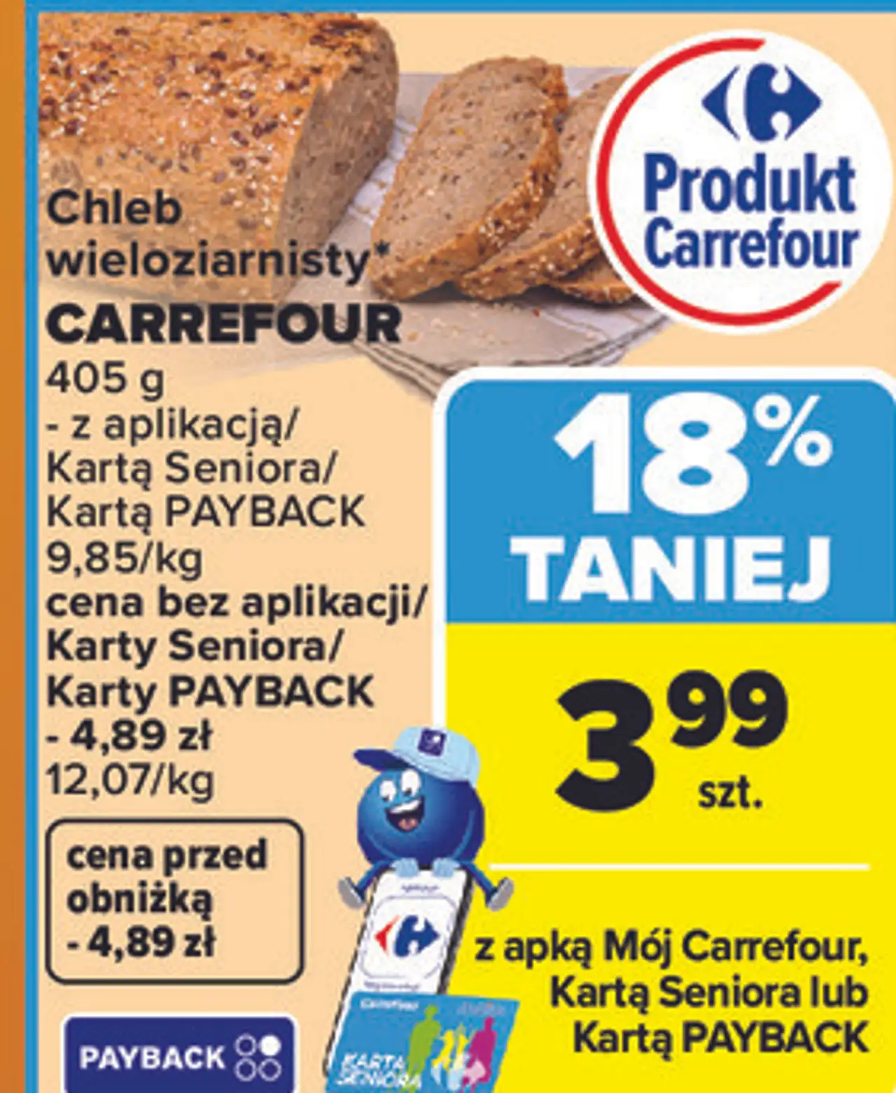 Chleb wieloziarnisty CARREFOUR