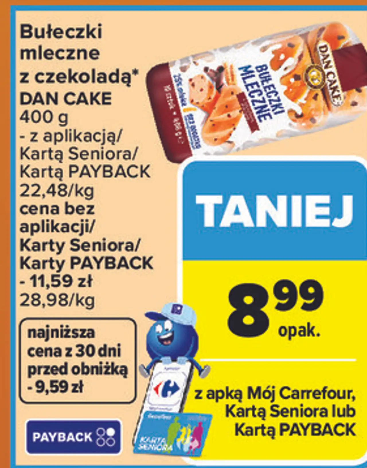 Bułeczki mleczne z czekoladą* DAN CAKE
