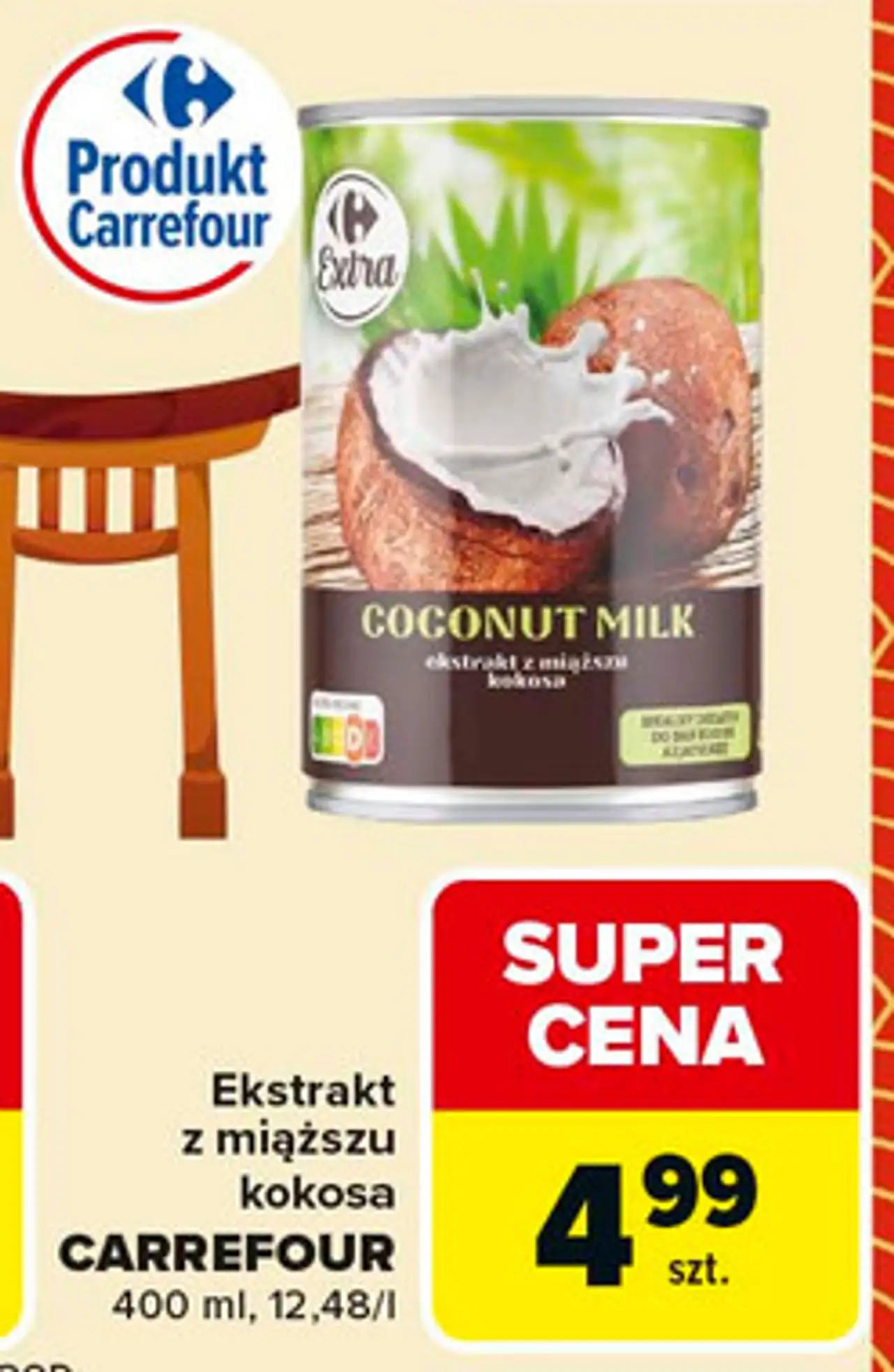 Ekstrakt z miąższu kokosa CARREFOUR
