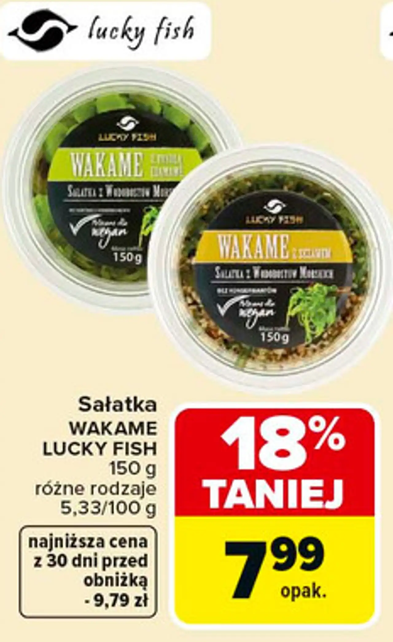 Sałatka WAKAME LUCKY FISH różne rodzaje 150 g