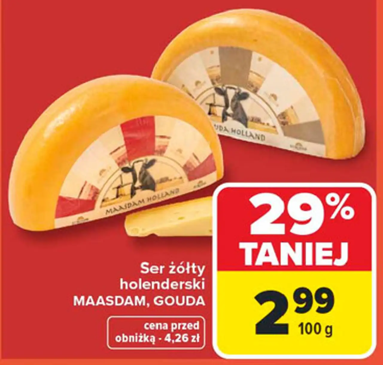 Ser żółty holenderski MAASDAM, GOUDA
