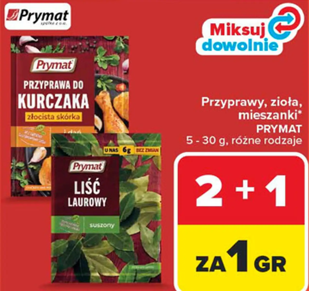 Przyprawy, zioła, mieszanki* PRYMAT
