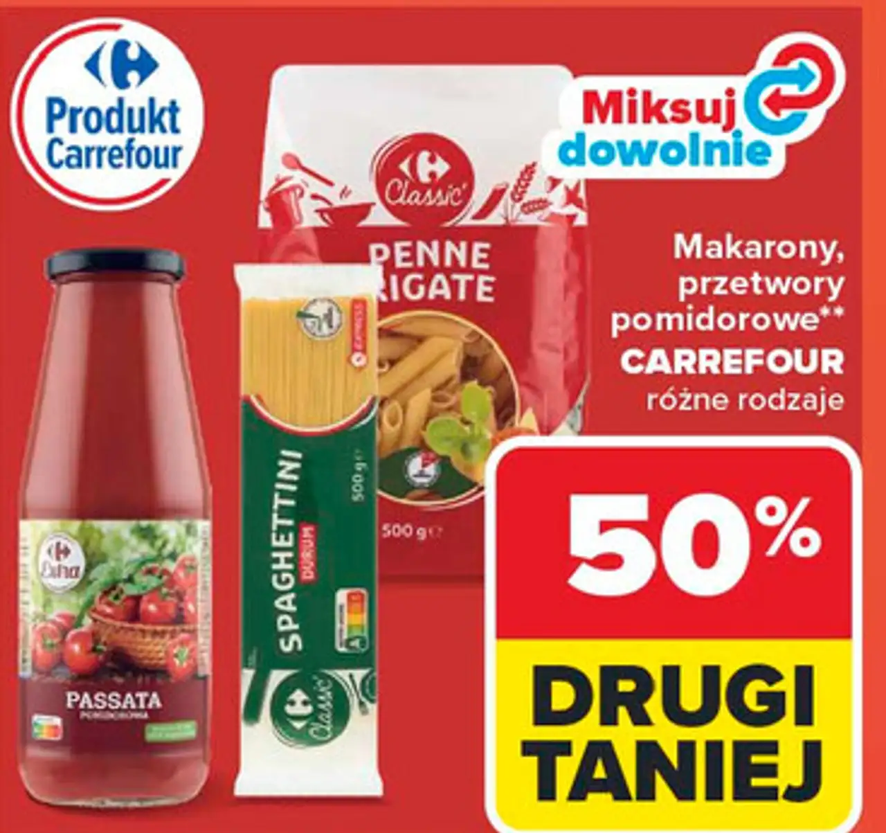 Makarony, przetwory pomidorowe** CARREFOUR