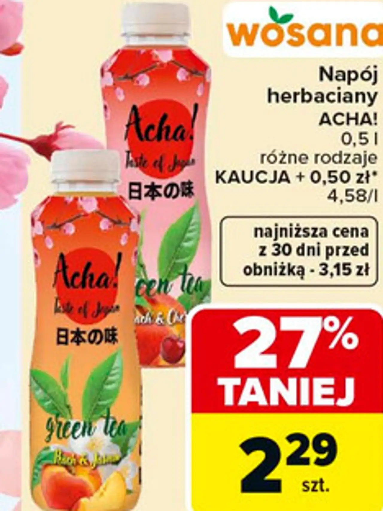 Napój herbaciany ACHA! różne rodzaje 0,5 l