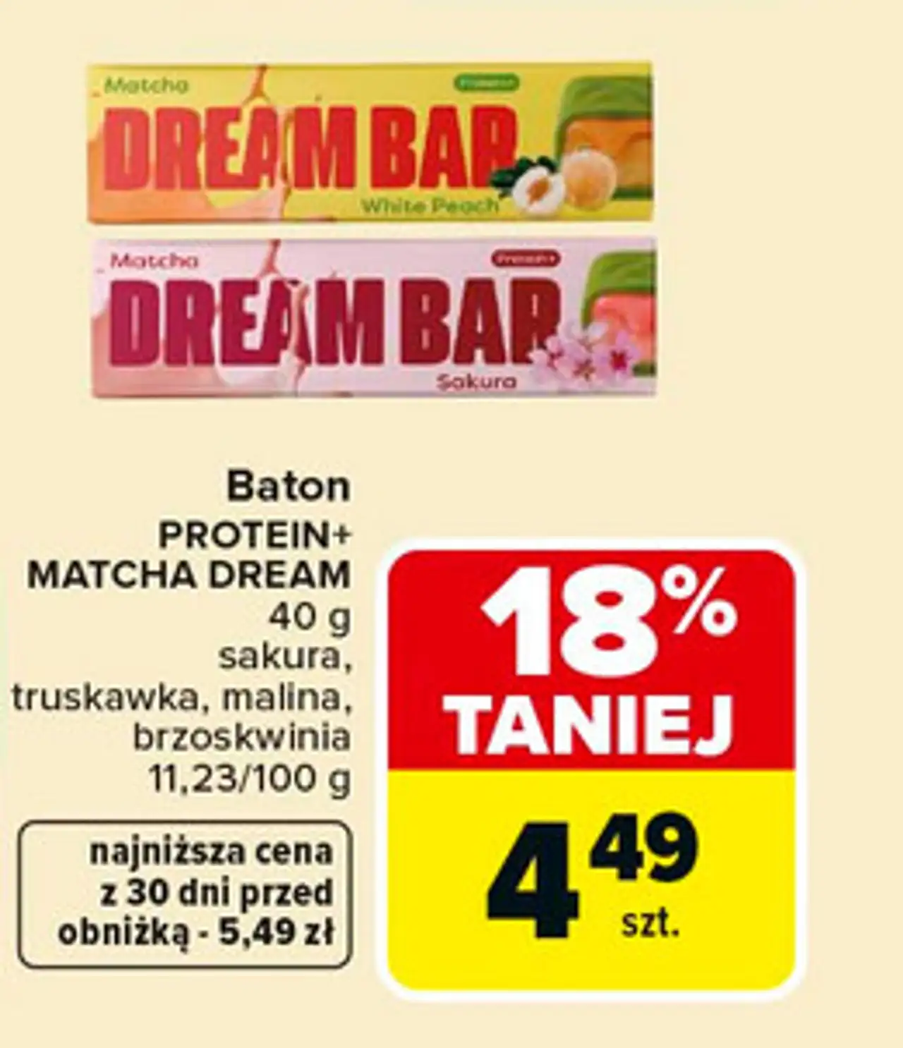 Baton PROTEIN+ MATCHA DREAM 40 g