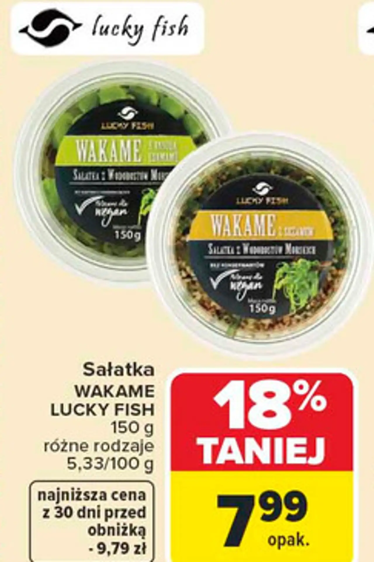 Sałatka WAKAME LUCKY FISH różne rodzaje