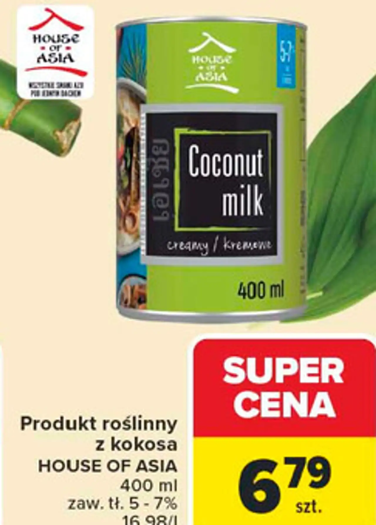 Produkt roślinny z kokosa HOUSE OF ASIA