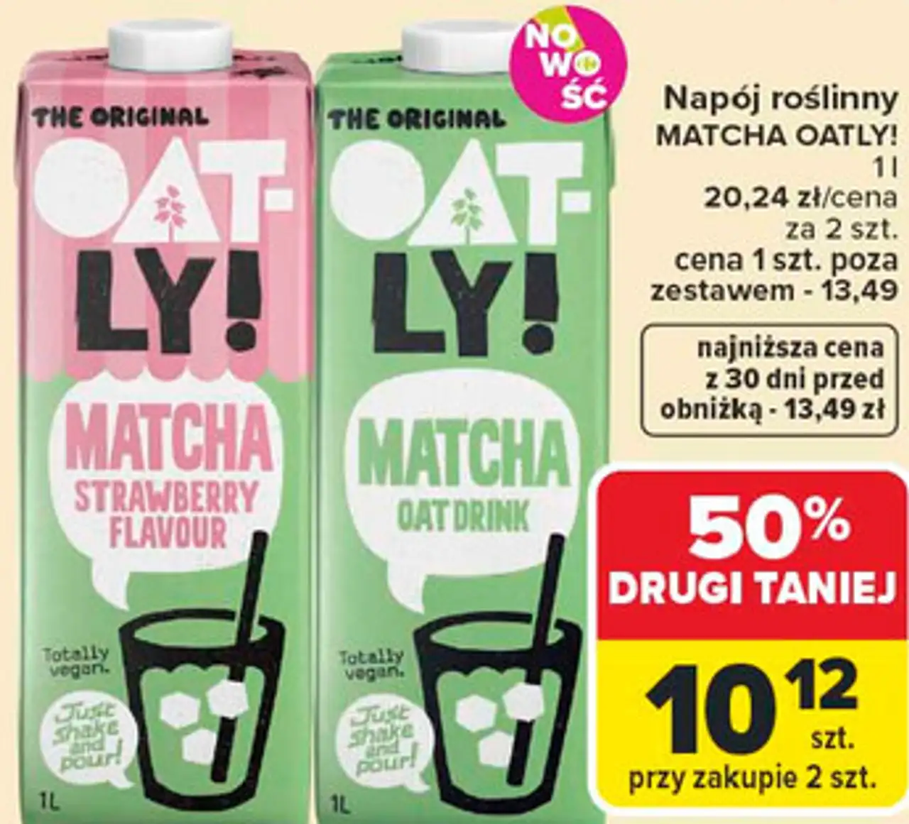 Napój roślinny MATCHA OATLY!