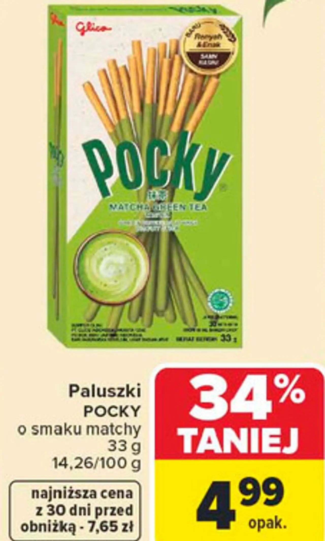 Paluszki POCKY o smaku matchy