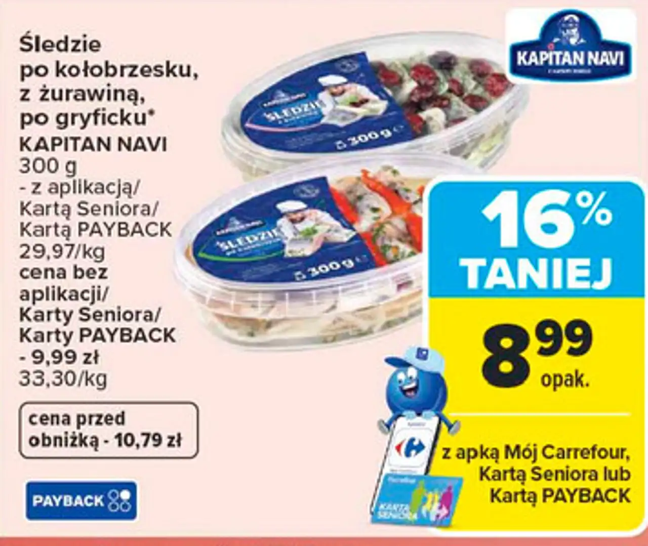 Śledzie po kołobrzesku, z żurawiną, po gryficku KAPITAN NAVI
