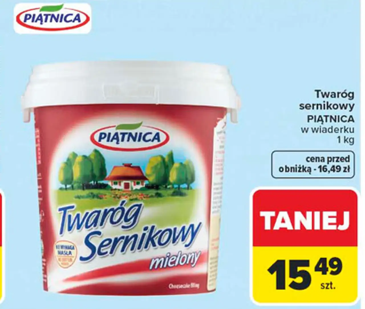 Twaróg sernikowy PIĄTNICA w wiaderku
