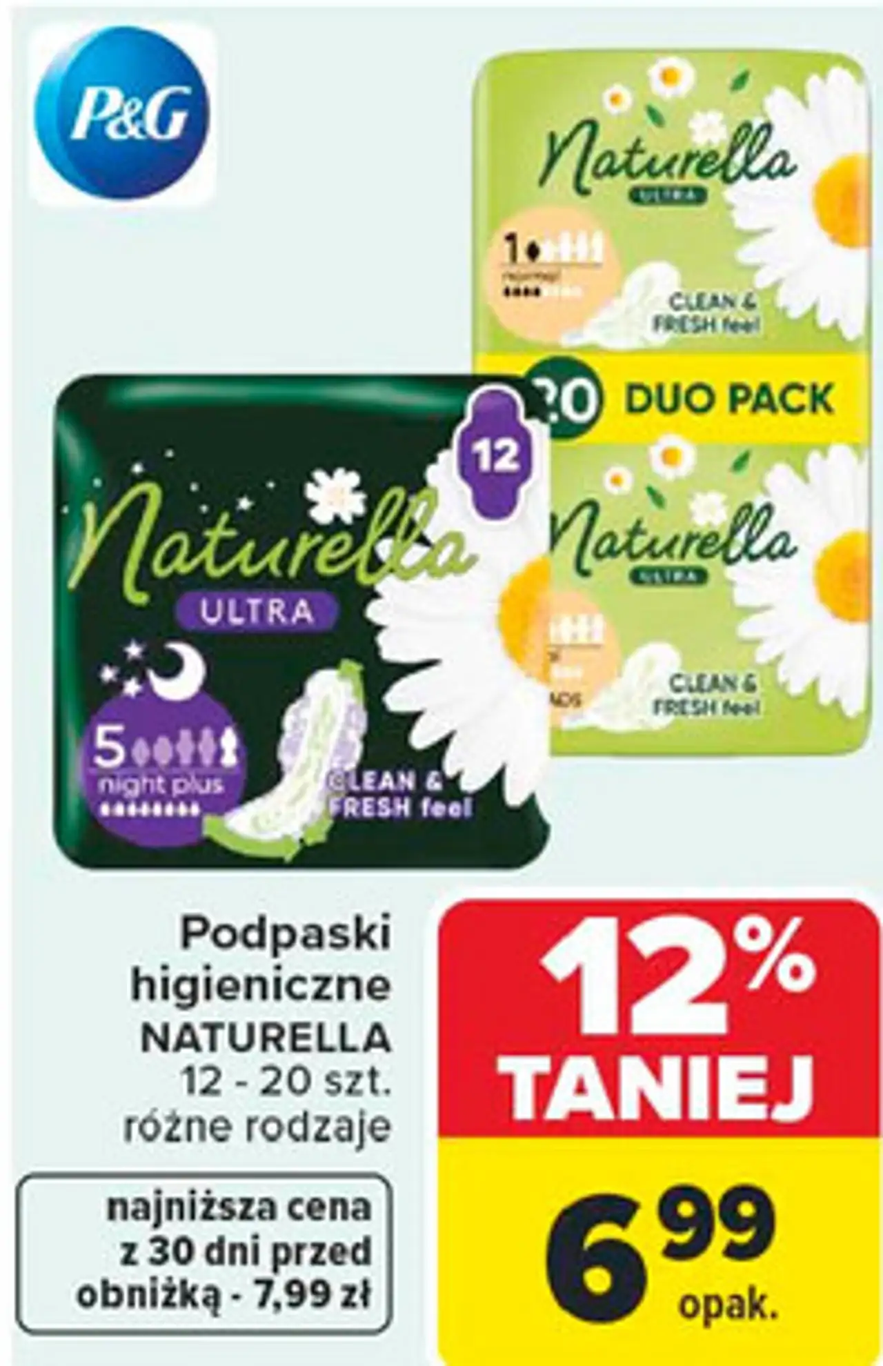 Podpaski higieniczne NATURELLA