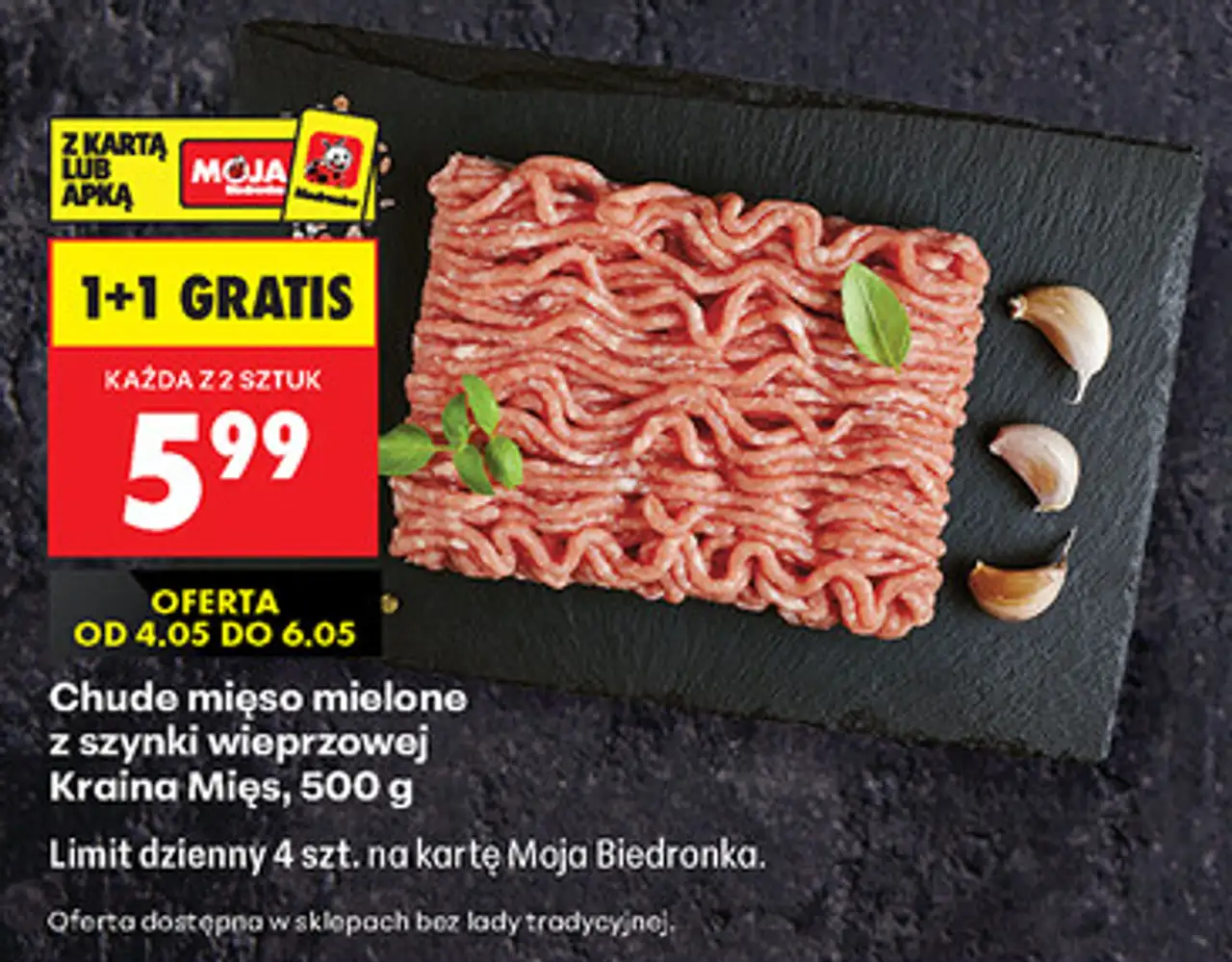Chude mięso mielone z szynki wieprzowej Kraina Mięs