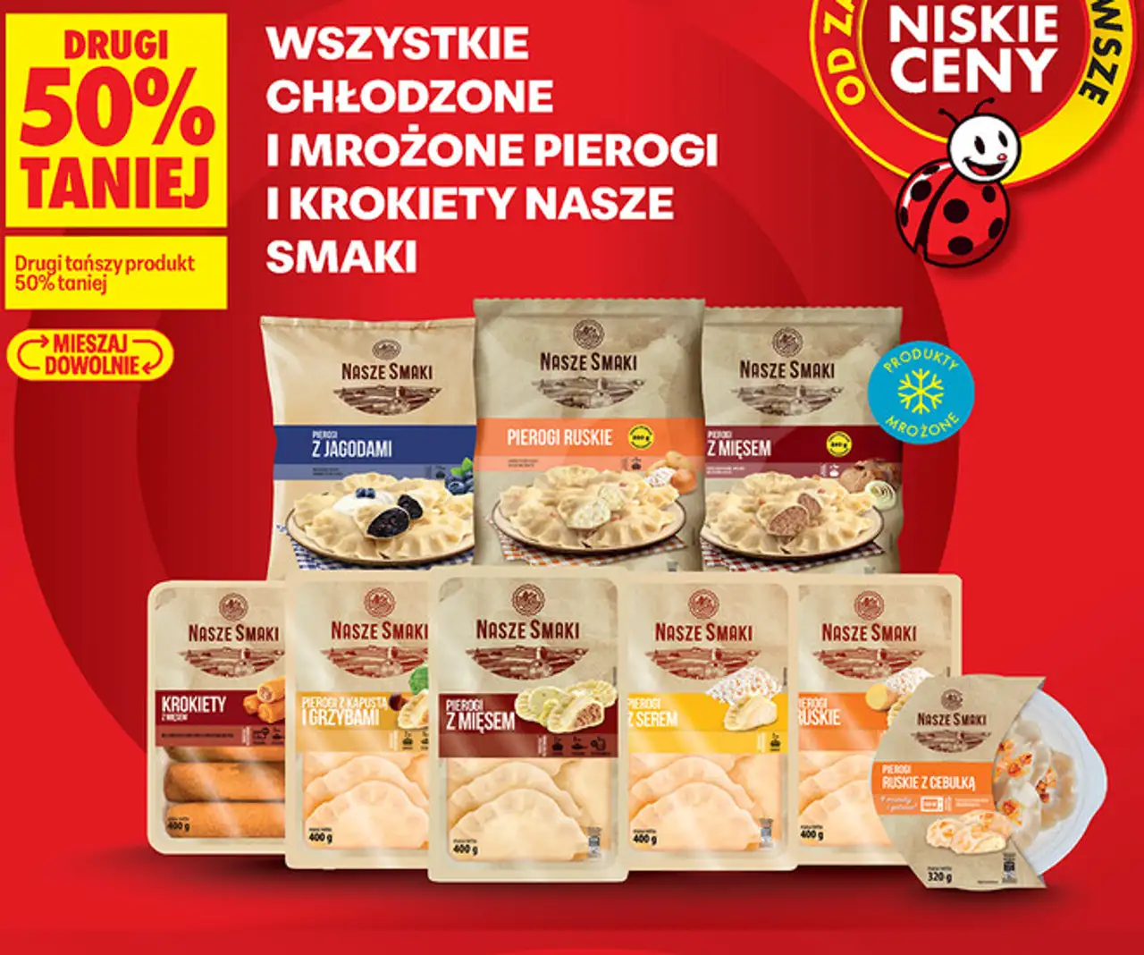 WSZYSTKIE CHŁODZONE I MROŻONE PIEROGI I KROKIETY NASZE SMAKI
