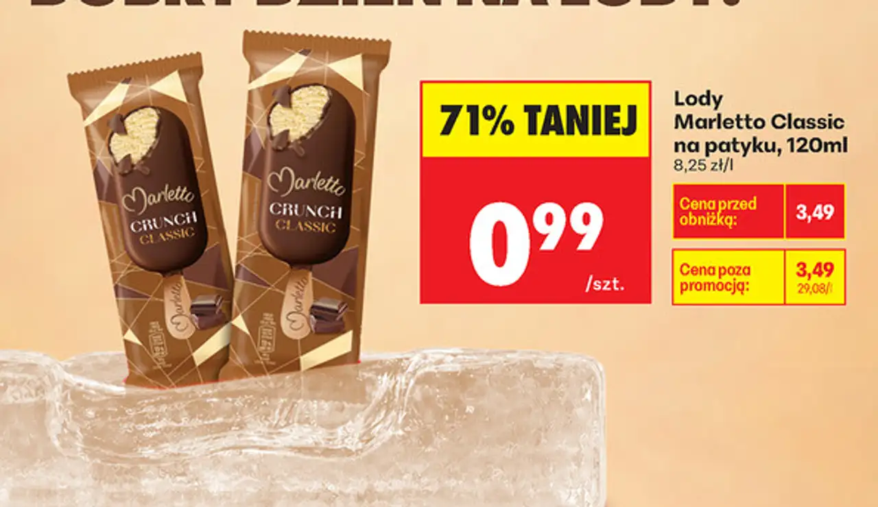 Lody Marletto Classic na patyku, 120ml