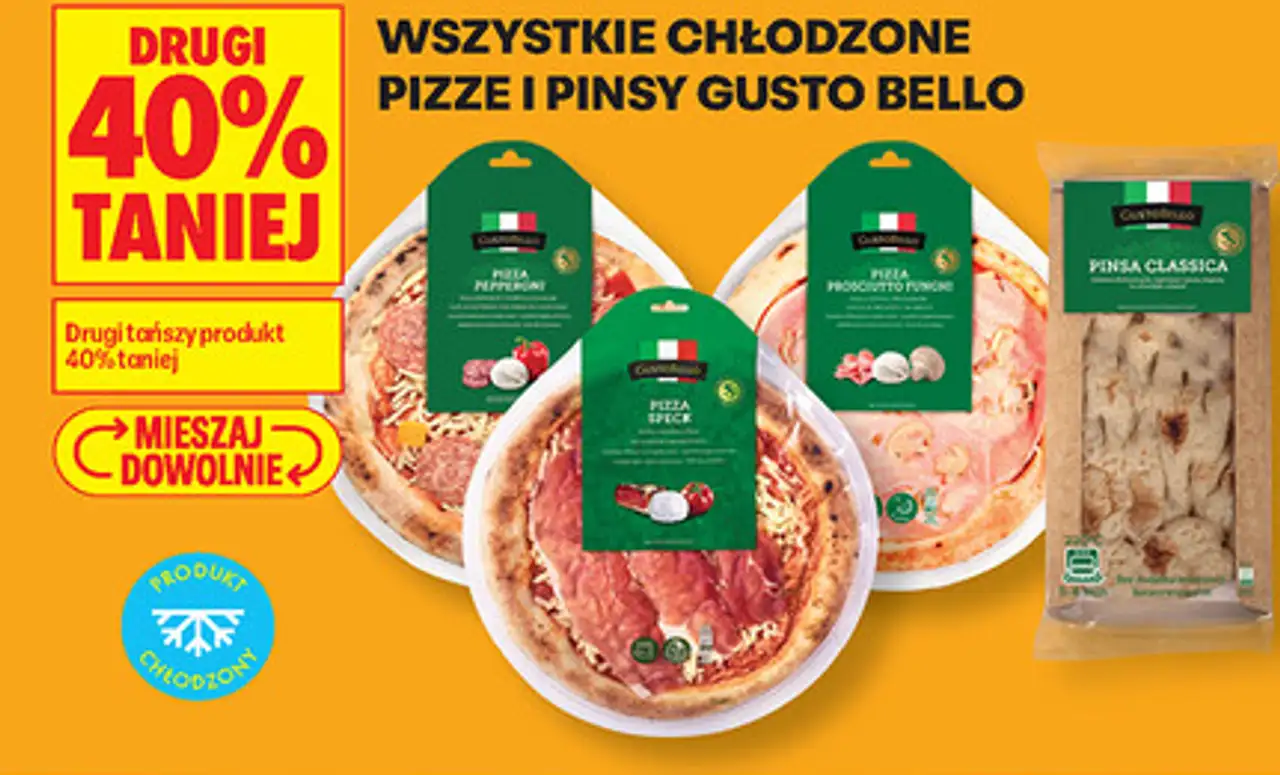 WSZYSTKIE CHŁODZONE PIZZE I PINSY GUSTO BELLO