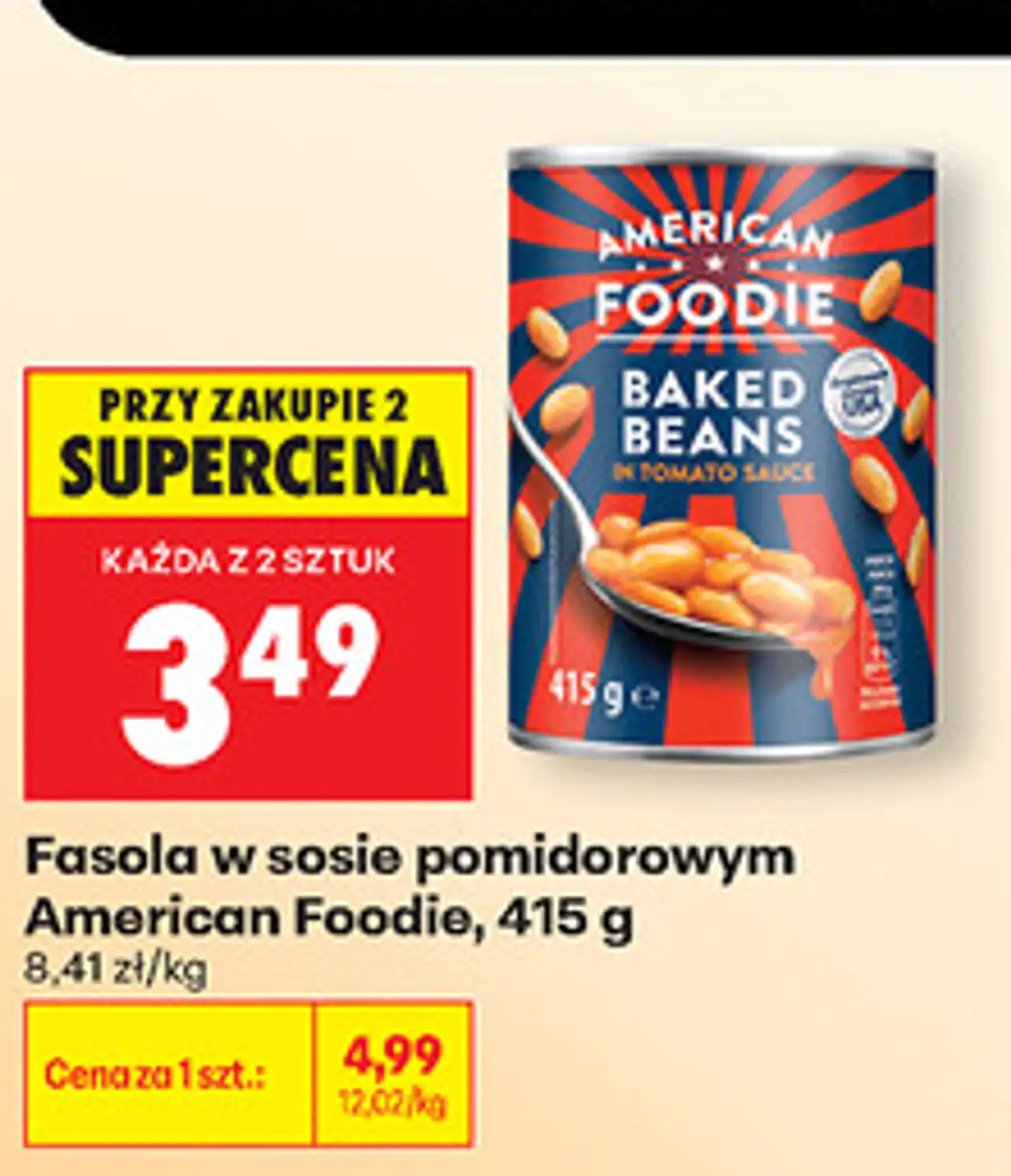 Fasola w sosie pomidorowym American Foodie, 415 g