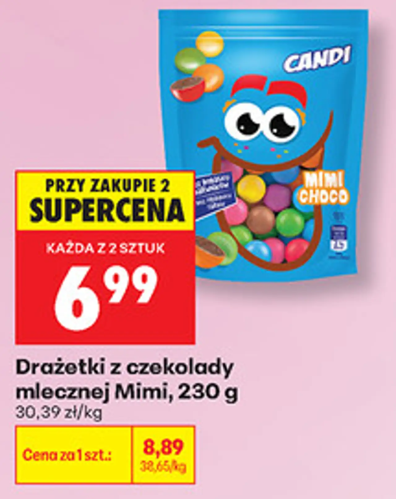 Drażetki z czekolady mlecznej Mimi, 230 g