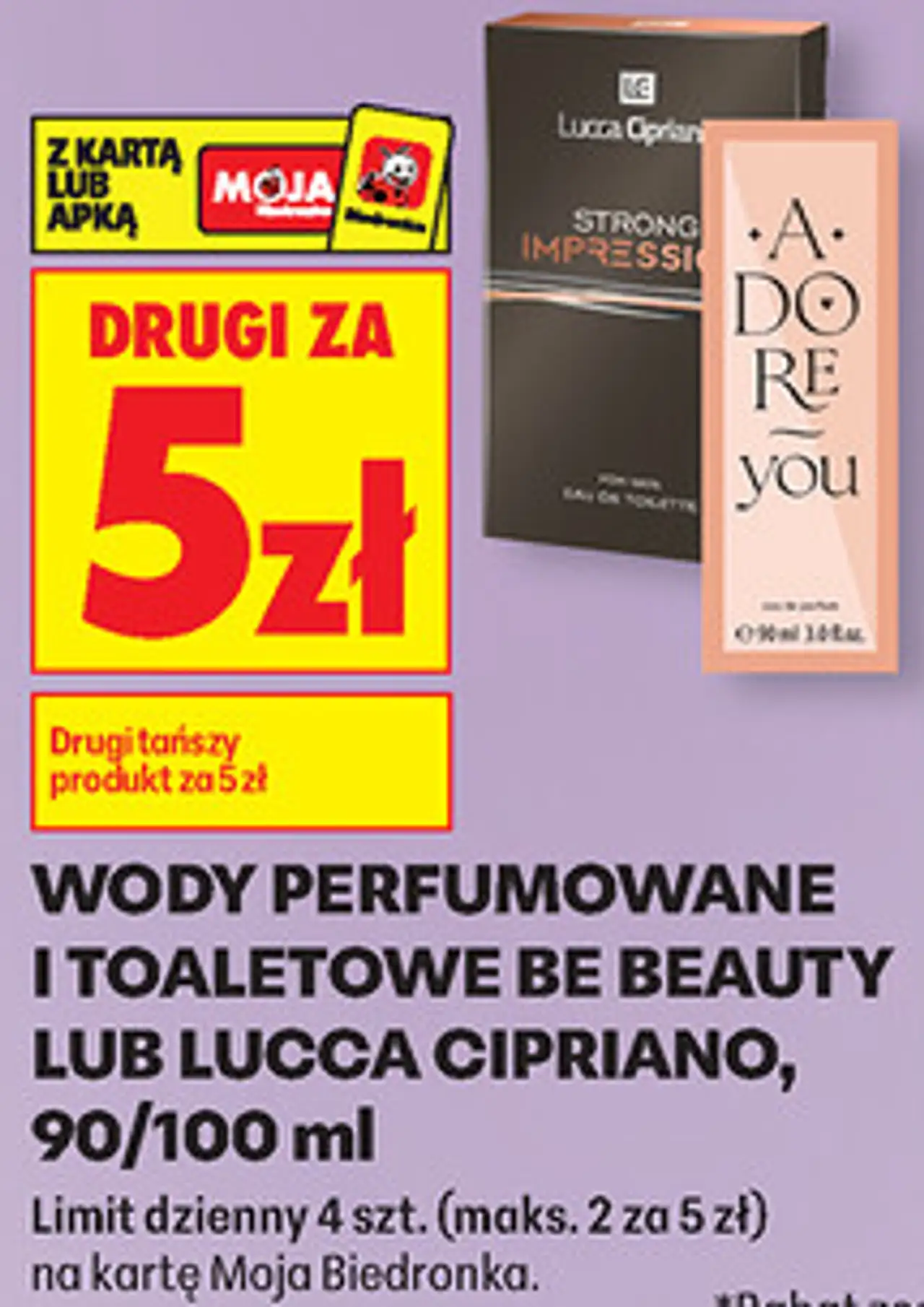 WODY PERFUMOWANE I TOALETOWE BE BEAUTY LUB LUCCA CIPRIANO, 90/100 ml