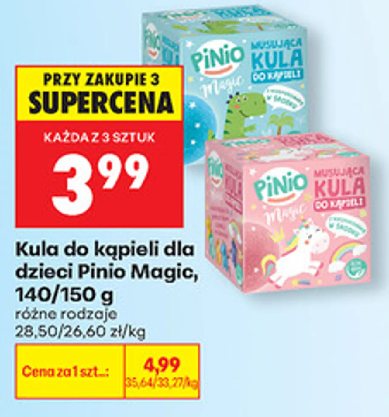 Kula do kąpieli dla dzieci Pinio Magic, 140/150 g
