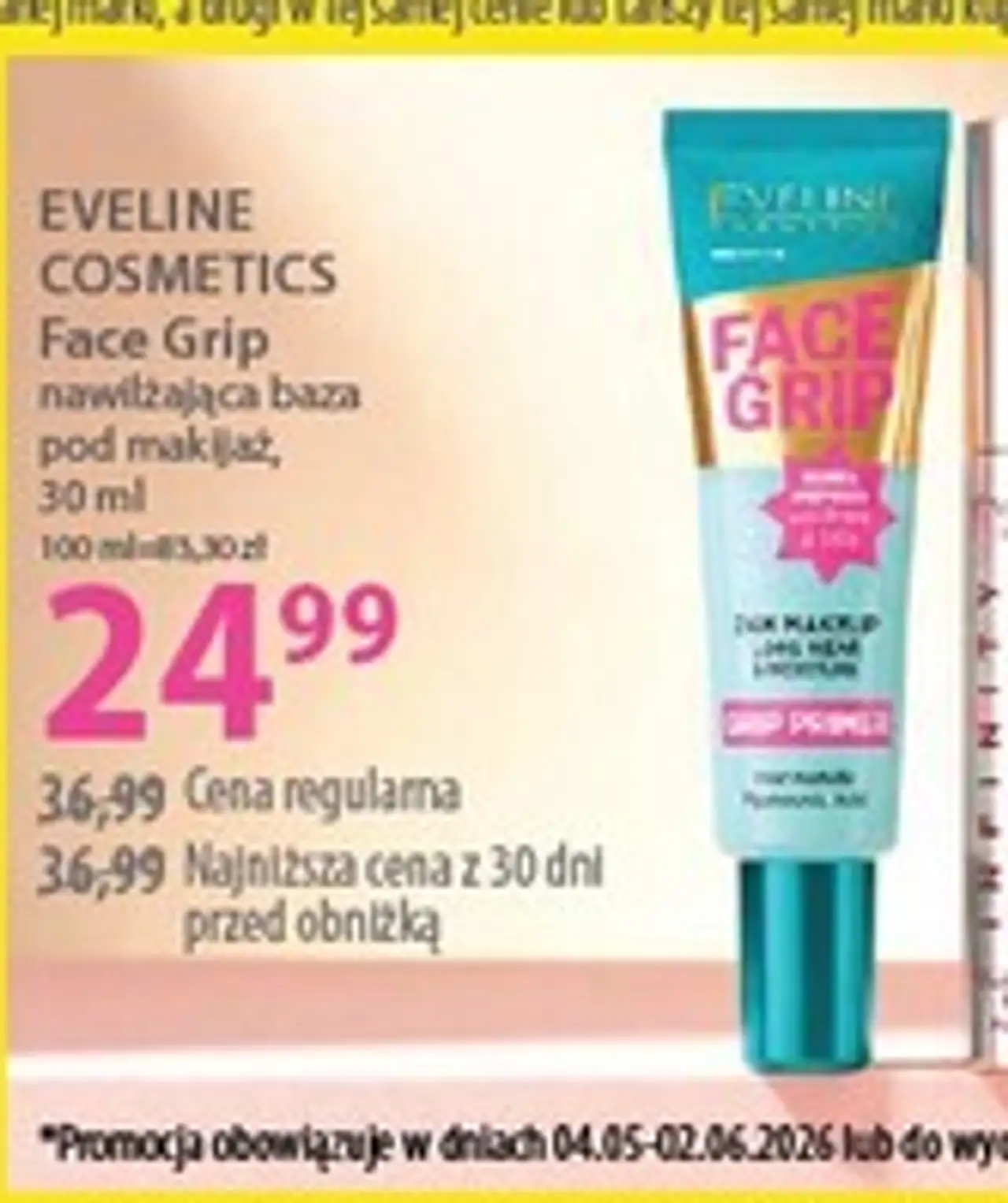 EVELINE COSMETICS Face Grip nawilżająca baza pod makijaż, 30 ml
