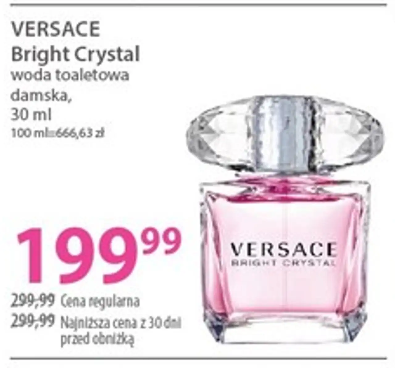 VERSACE Bright Crystal woda toaletowa damska, 30 ml