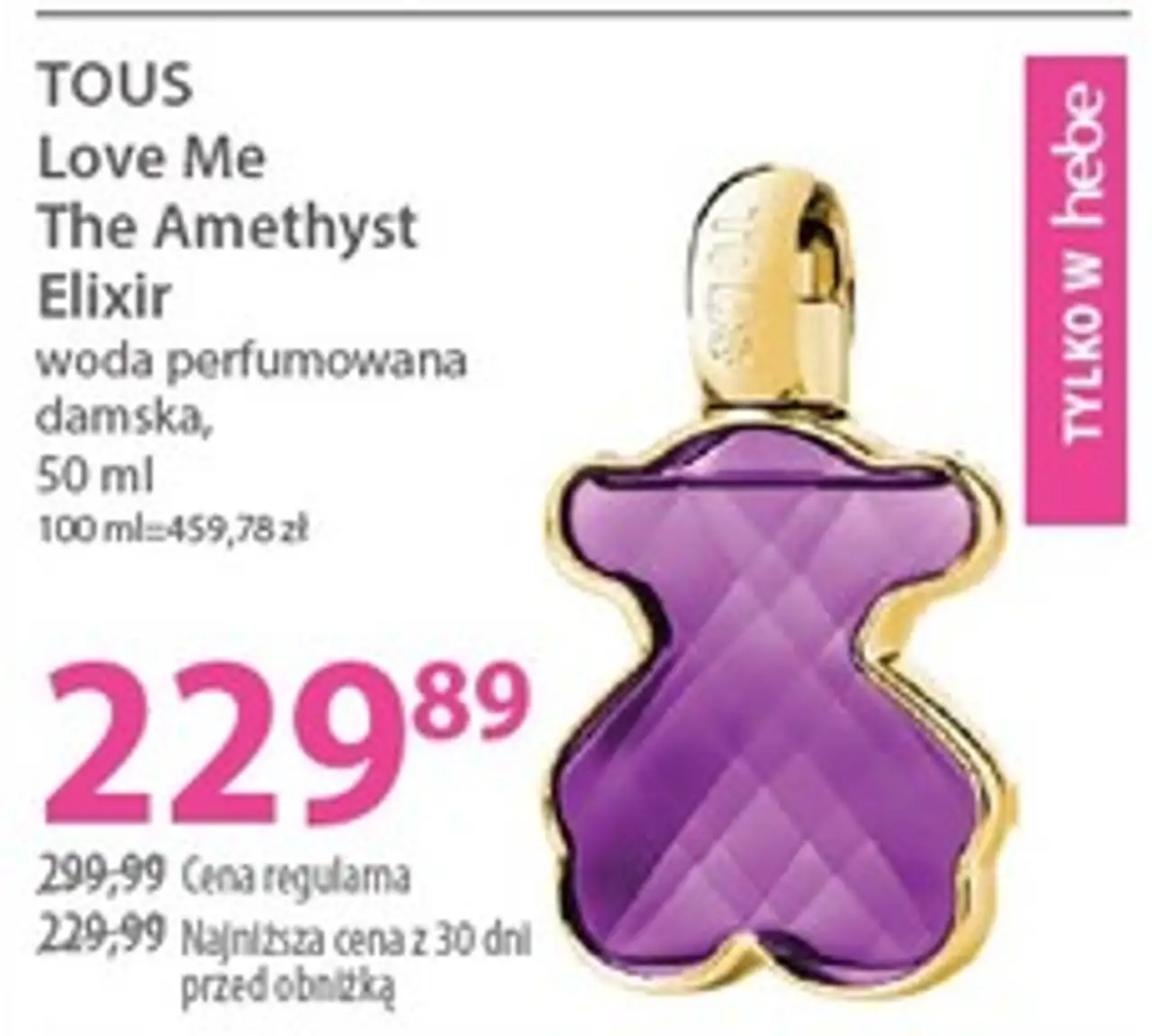 TOUS Love Me The Amethyst Elixir woda perfumowana damska, 50 ml