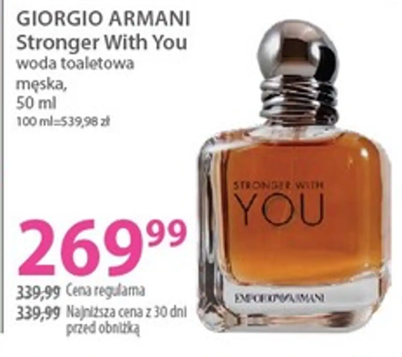 GIORGIO ARMANI Stronger With You woda toaletowa męska, 50 ml