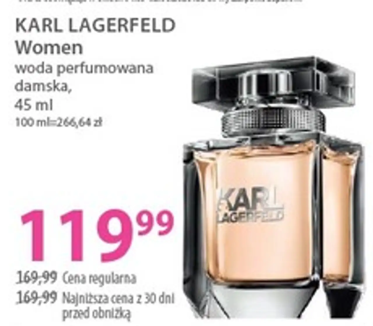 KARL LAGERFELD Women woda perfumowana damska, 45 ml