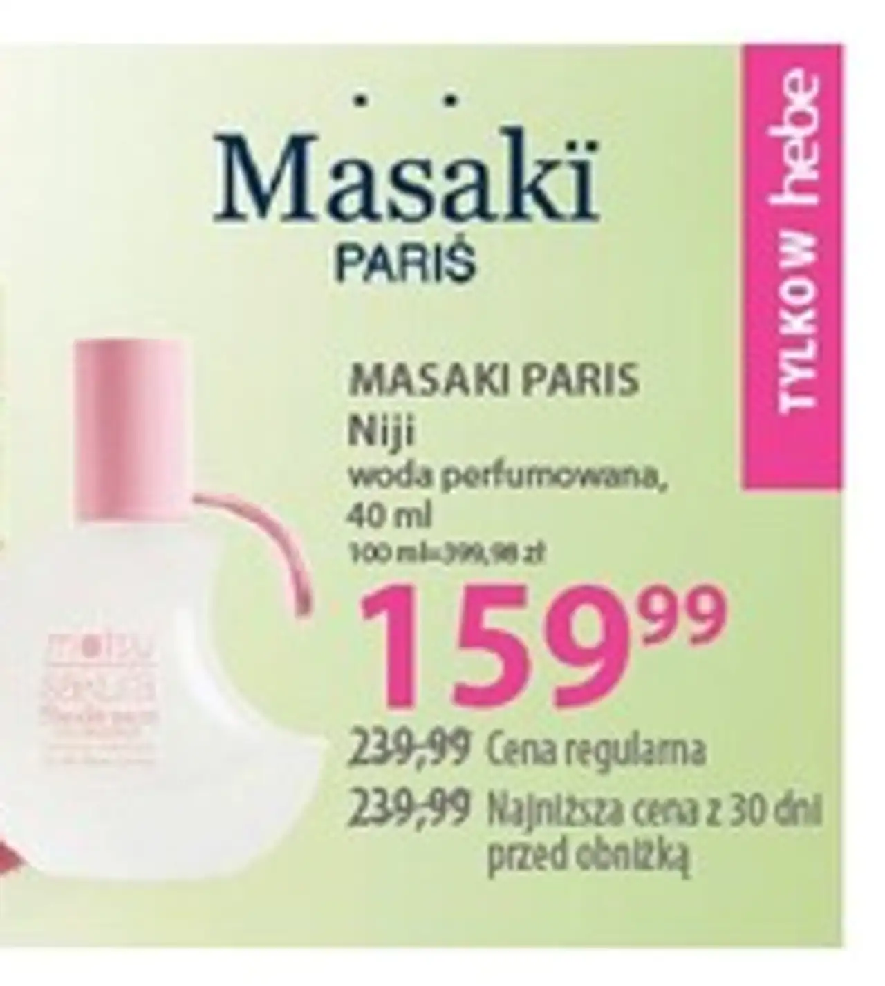 MASAKI PARIS Niji woda perfumowana, 40 ml