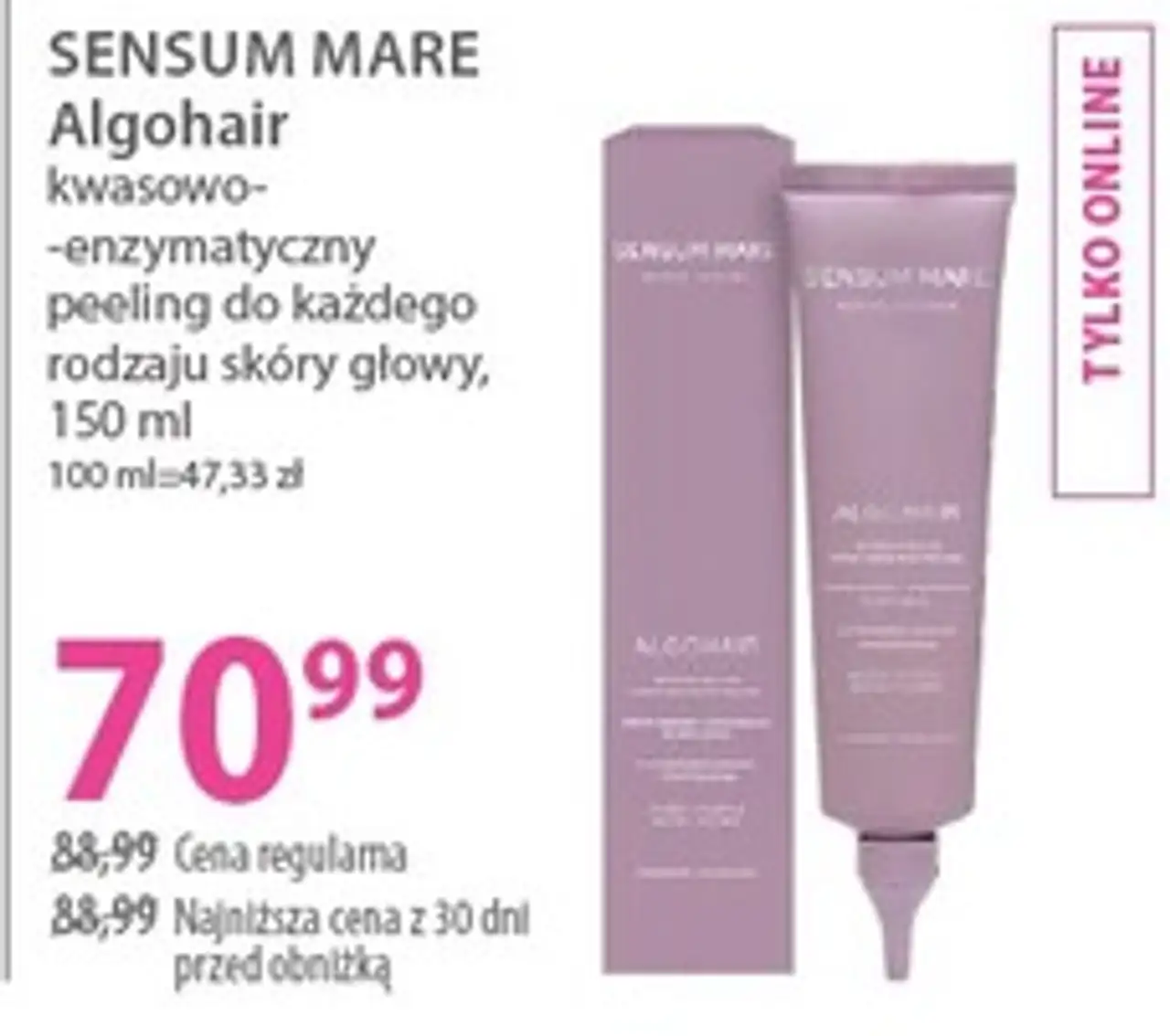 Algohair kwasowo-enzymatyczny peeling do każdego rodzaju skóry