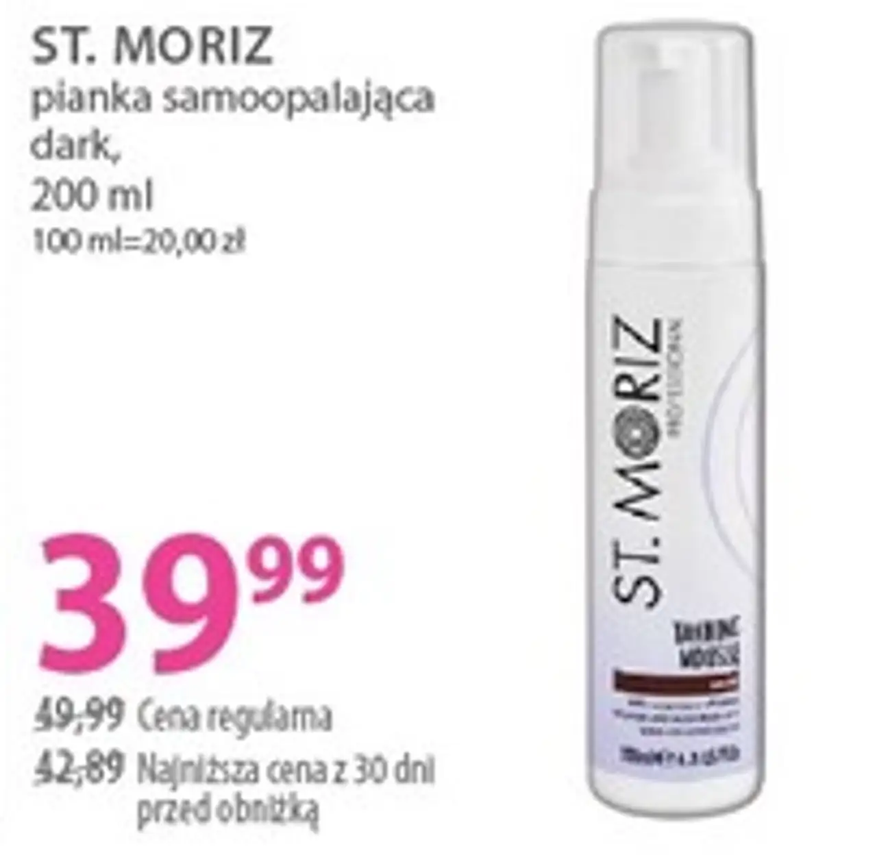 St. Moriz pianka samoopalająca dark, 200 ml
