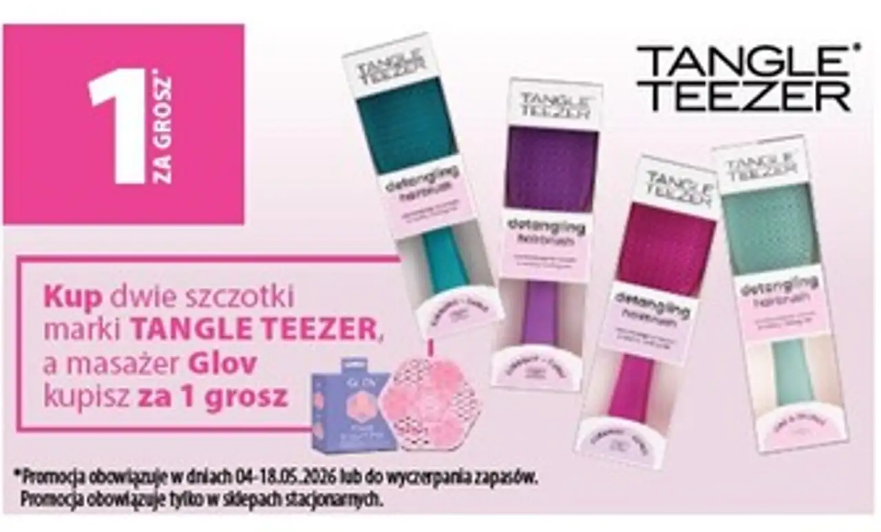 Kup dwie szczotki marki TANGLE TEEZER, a masażer Glov kupisz za 1 grosz