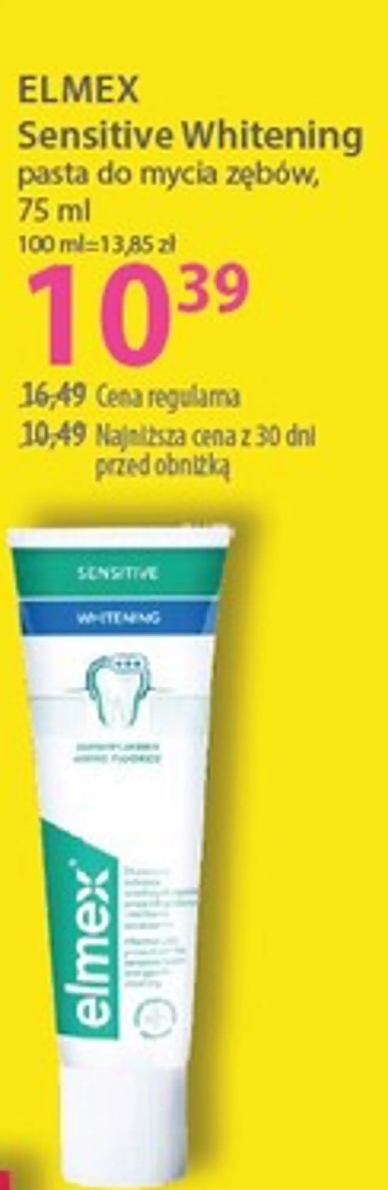 ELMEX Sensitive Whitening pasta do mycia zębów, 75 ml