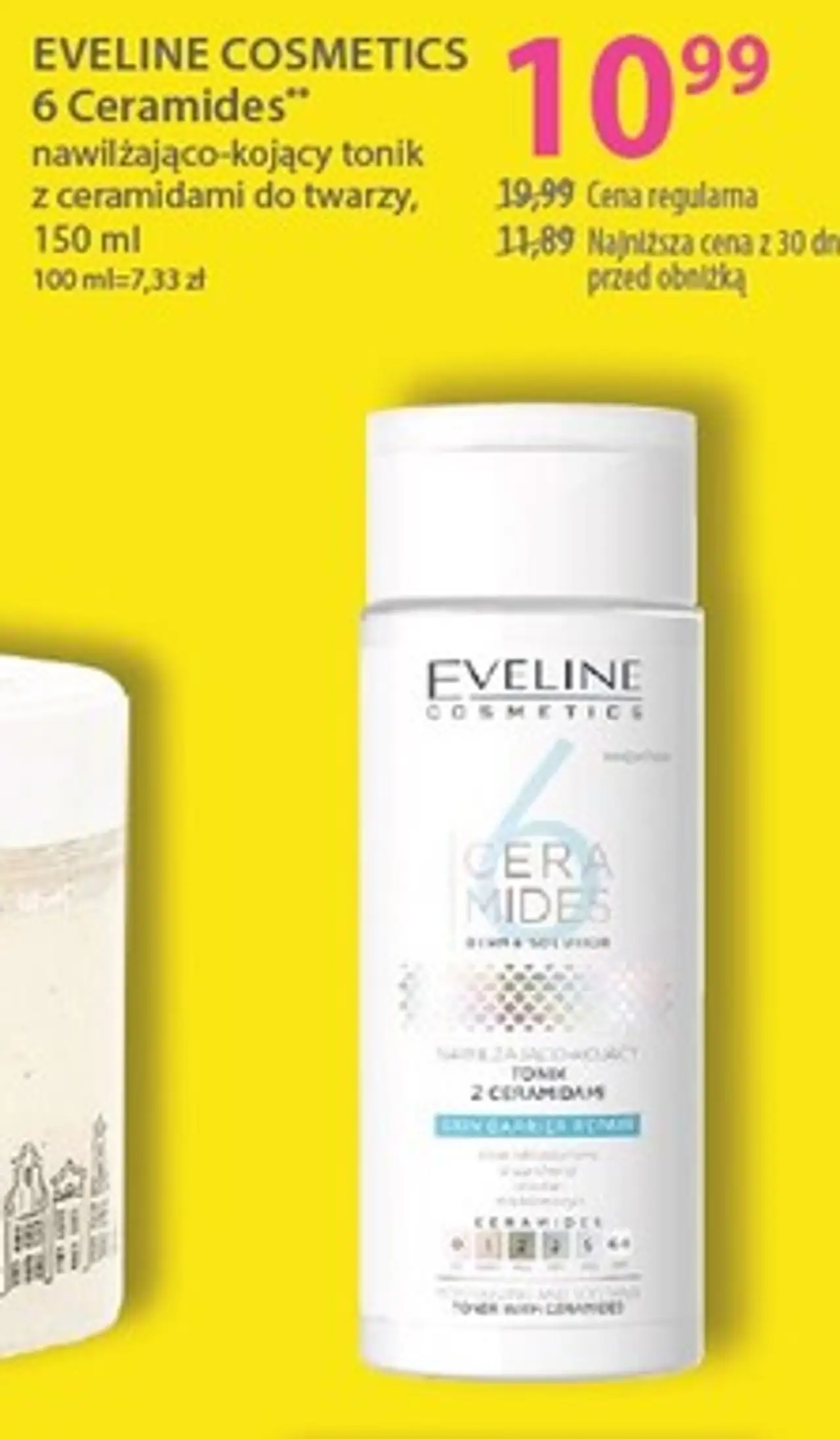 EVELINE COSMETICS 6 Ceramides** nawilżająco-kojący tonik z ceramidami do twarzy, 150 ml