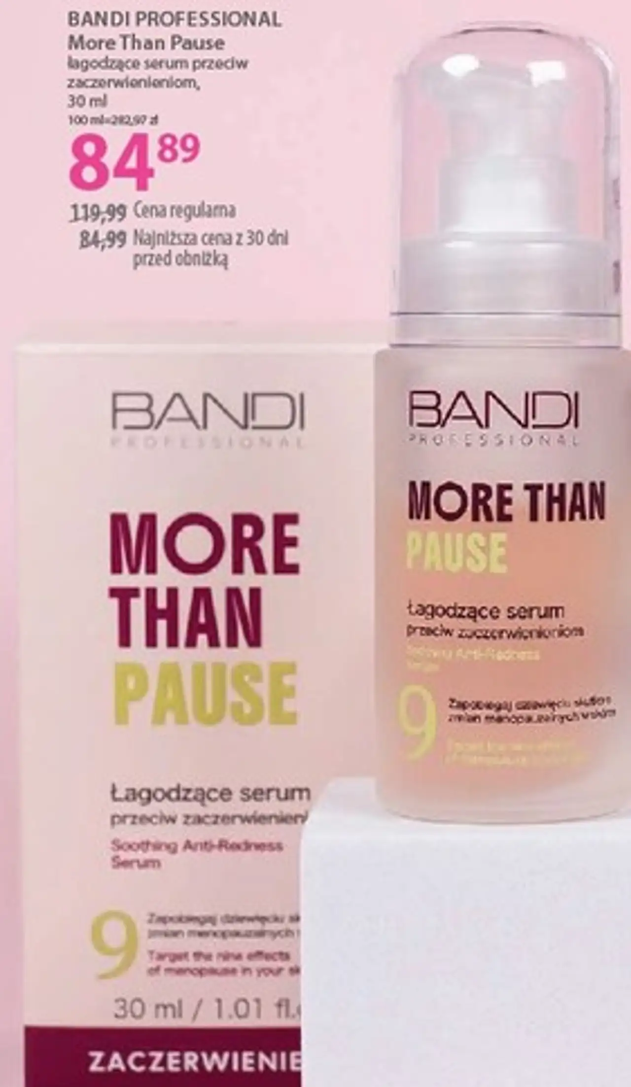BANDI PROFESSIONAL More Than Pause łagodzące serum przeciw zaczerwienieniom