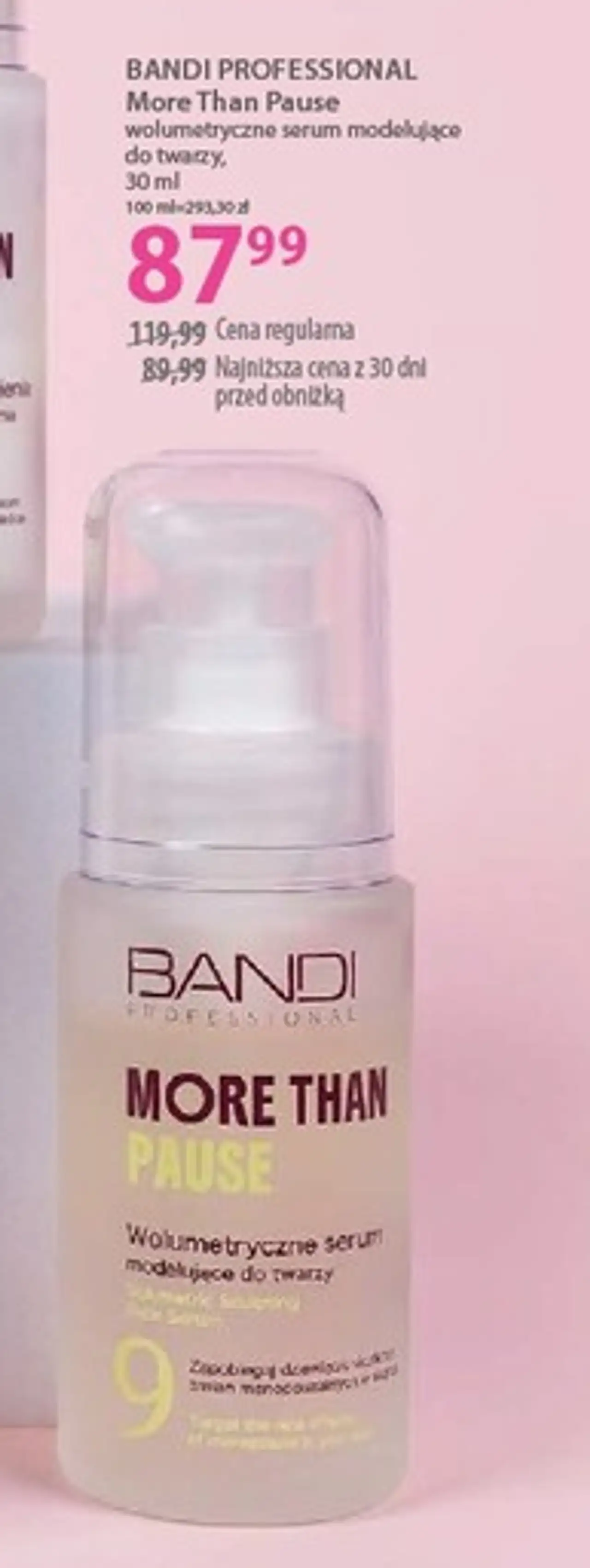 BANDI PROFESSIONAL More Than Pause wolumetryczne serum modelujące do twarzy