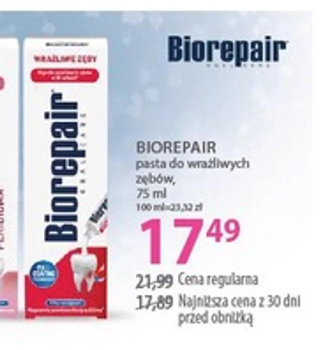 BIOREPAIR Peribioma Pro pasta do mycia zębów