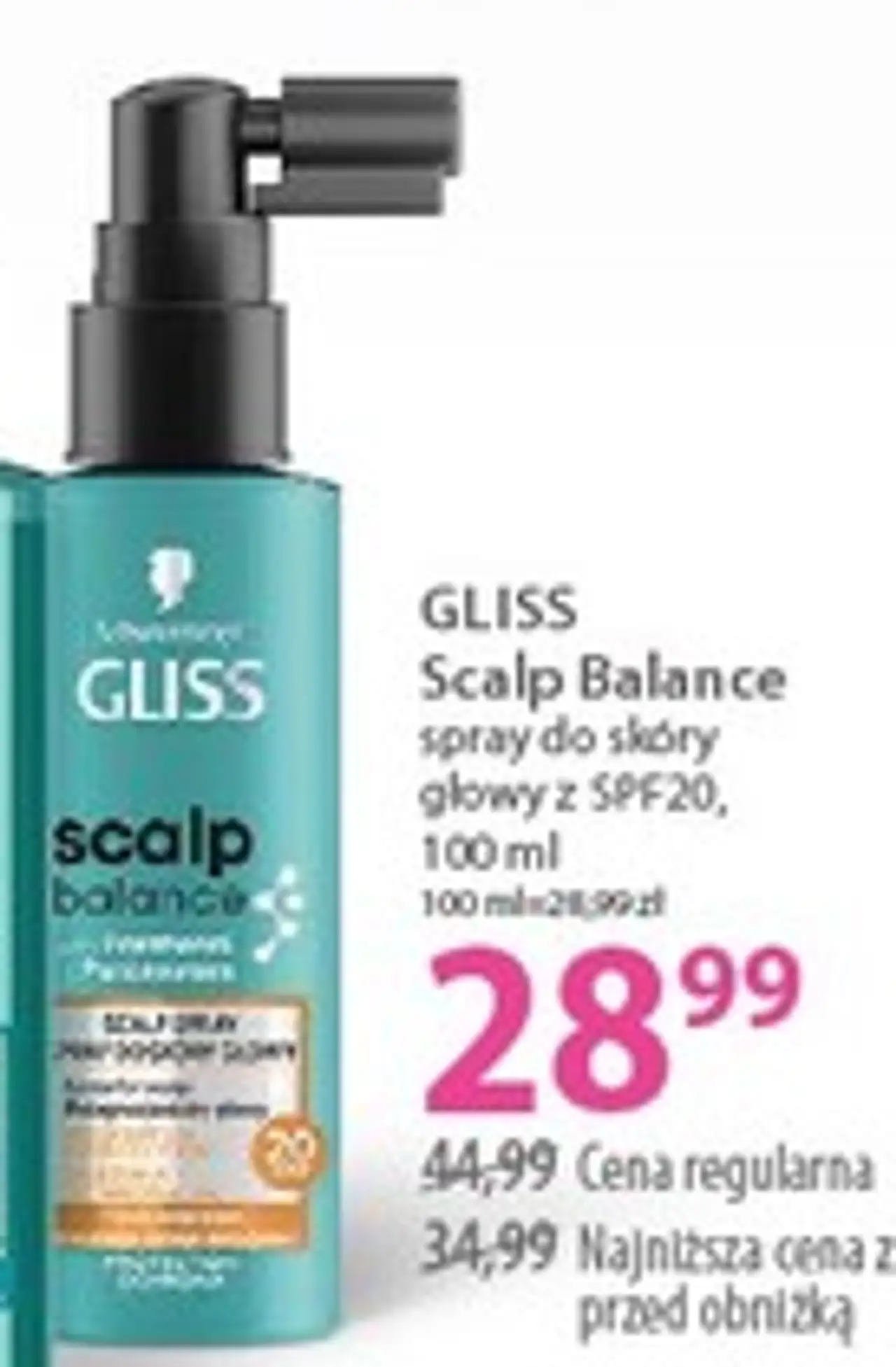 GLISS Scalp Balance spray do skóry głowy z SPF20, 100 ml