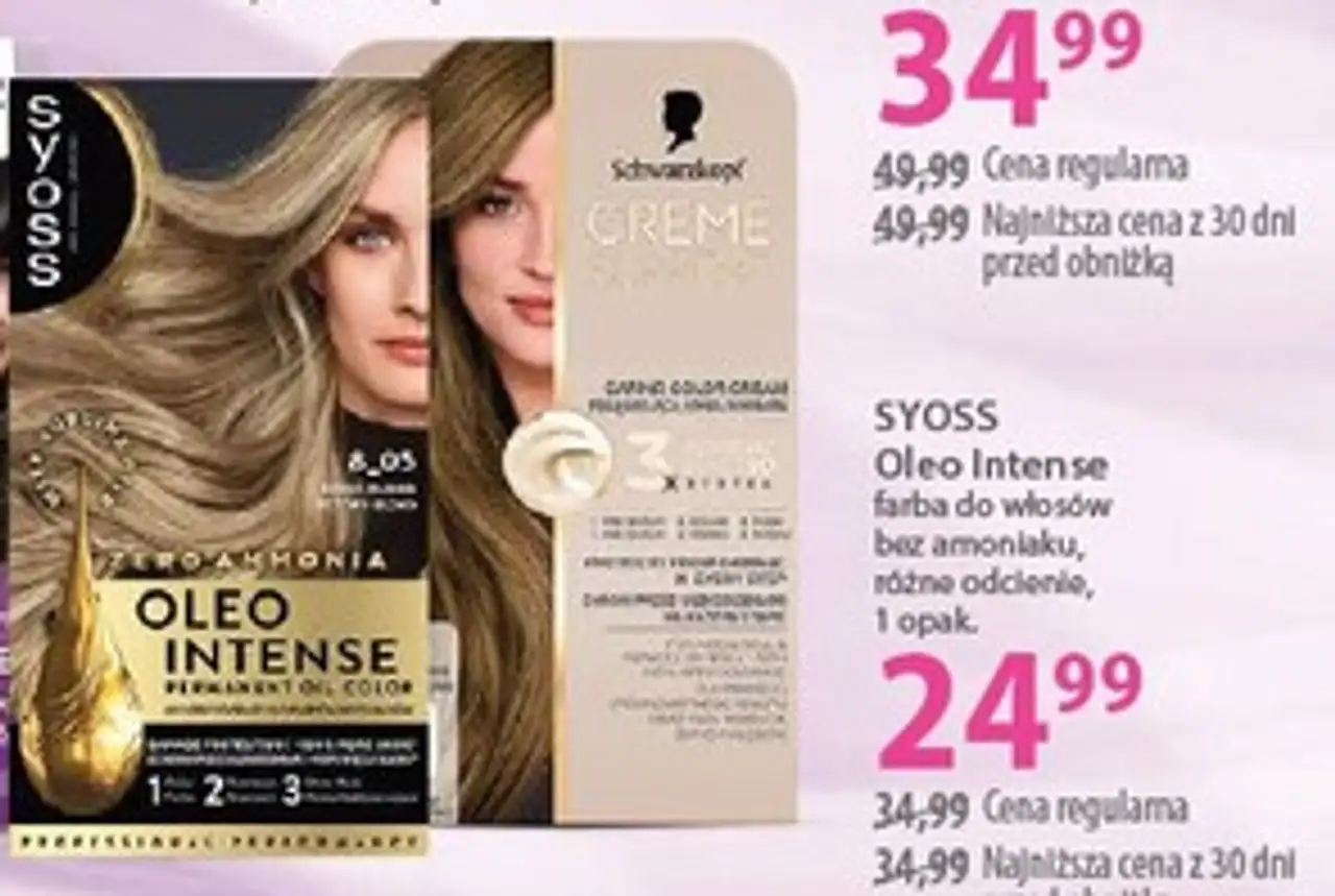 SYOSS Oleo Intense farba do włosów bez amoniaku, różne odcienie, 1 opak.