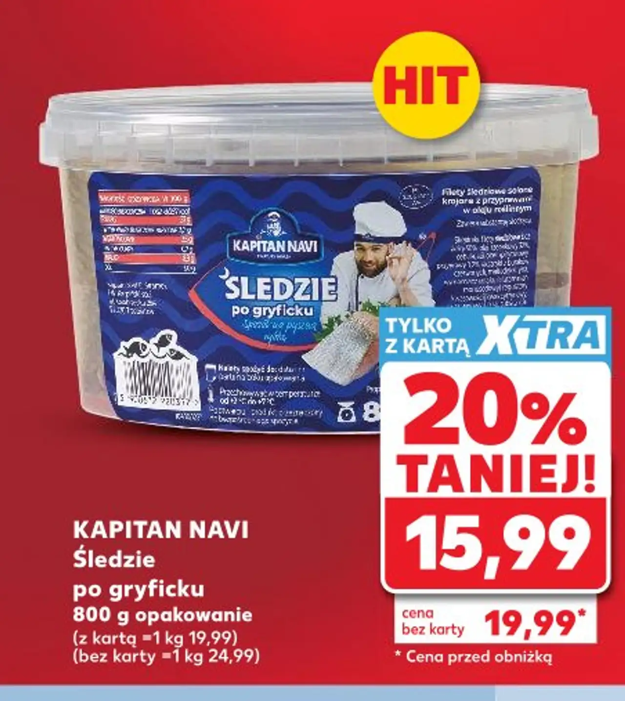 KAPITAN NAVI Śledzie po gryficku 800 g