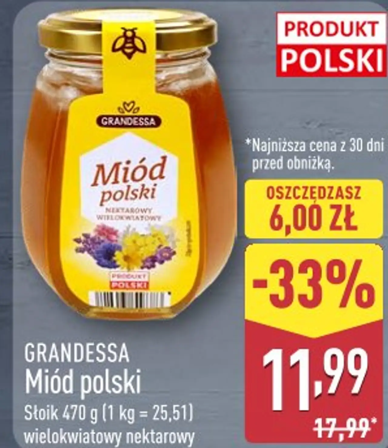 Grandessa Miód polski wielokwiatowy nektarowy