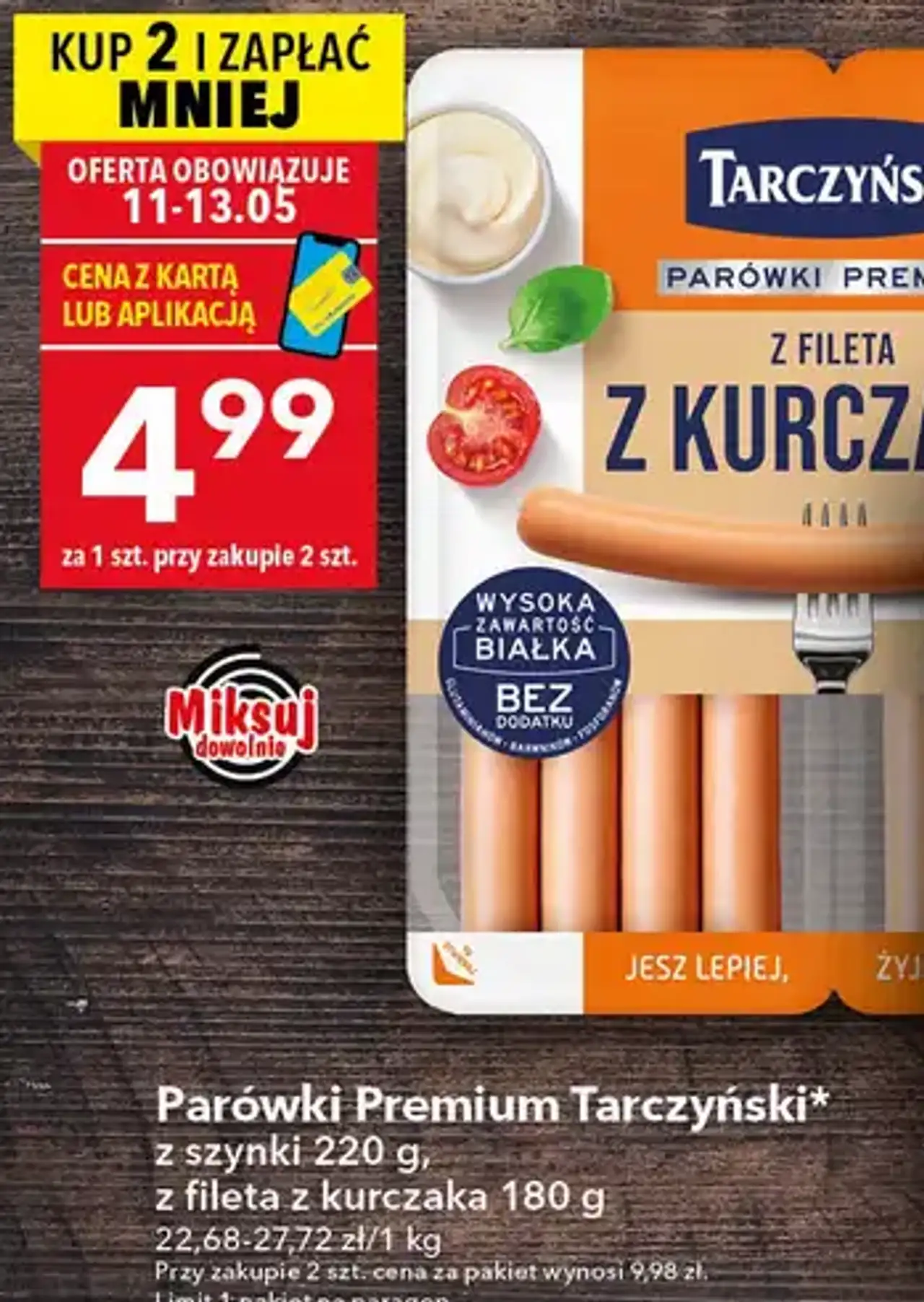 Parówki Premium Tarczyński z szynki 220 g