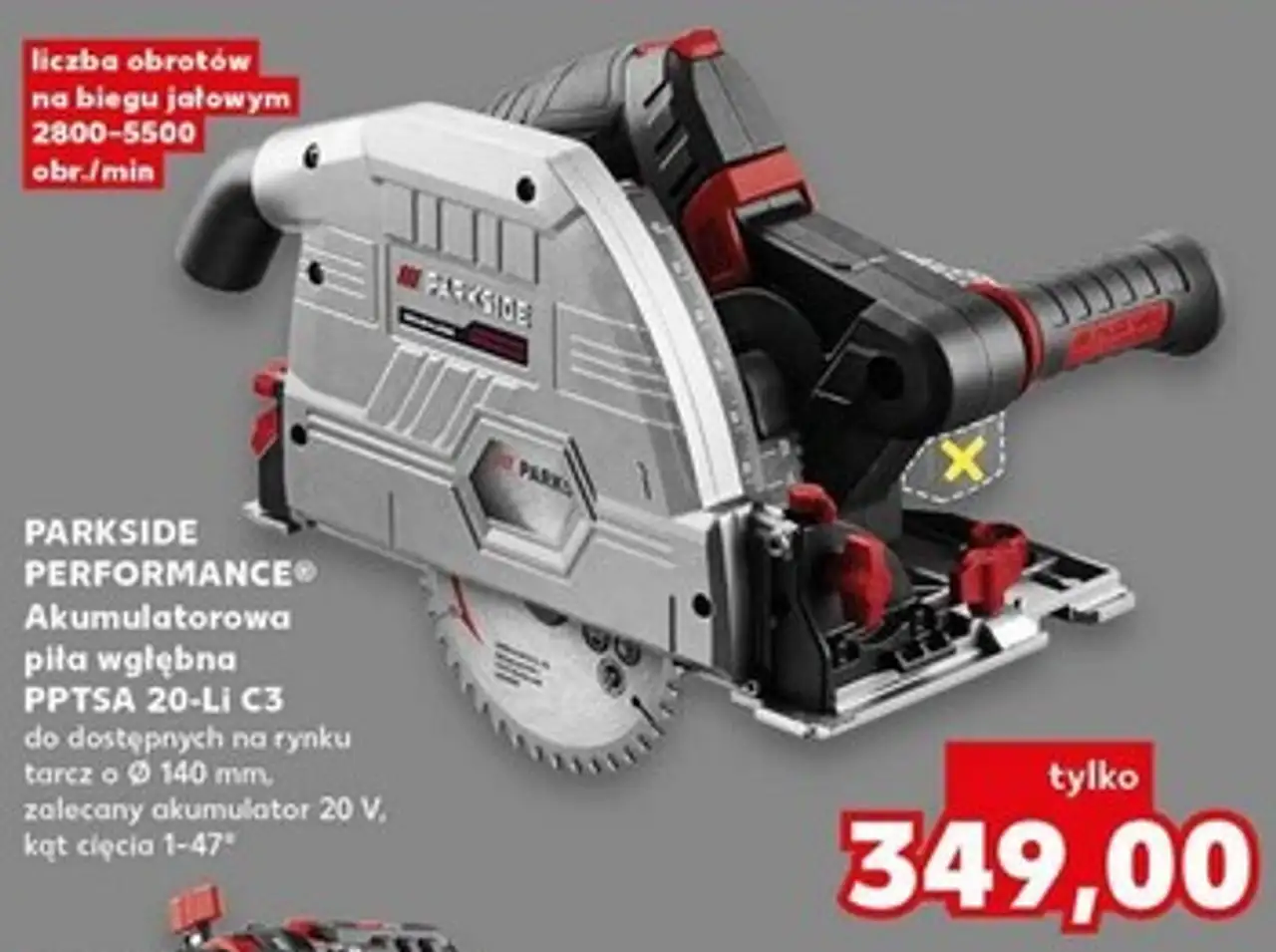 PARKSIDE PERFORMANCE Akumulatorowa piła wgłębna PPTSA 20-Li C3