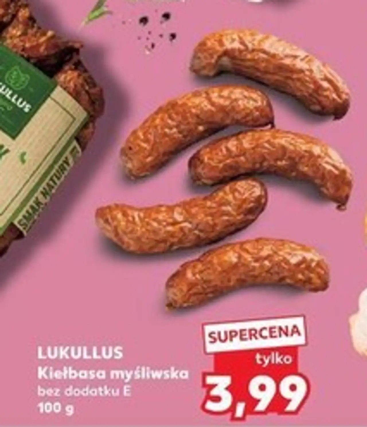 LUKULLUS Kiełbasa myśliwska bez dodatku E