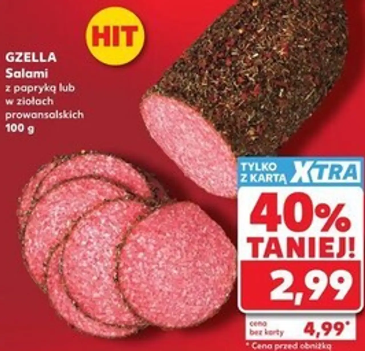 GZELLA Salami z papryką lub w ziołach prowansalskich 100 g