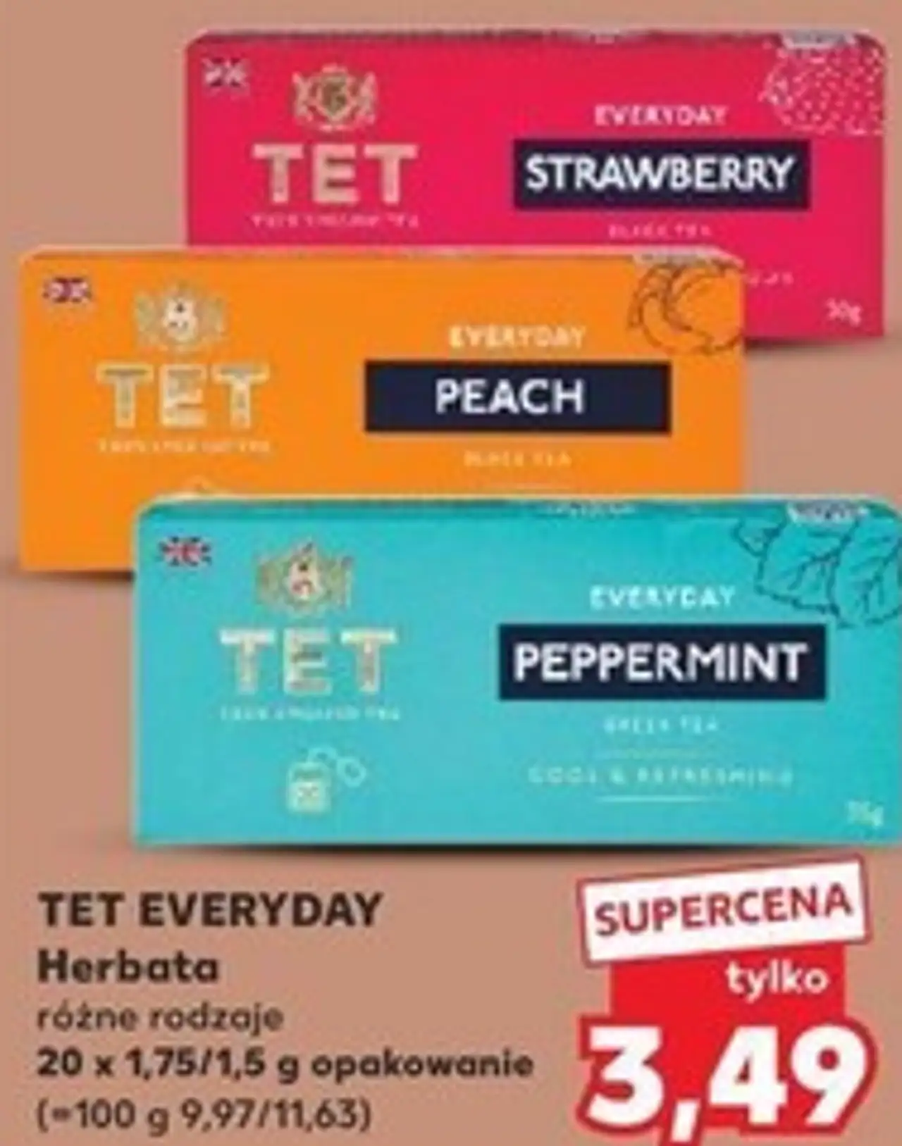 TET EVERYDAY Herbata różne rodzaje 20 x 1,75/1,5 g opakowanie