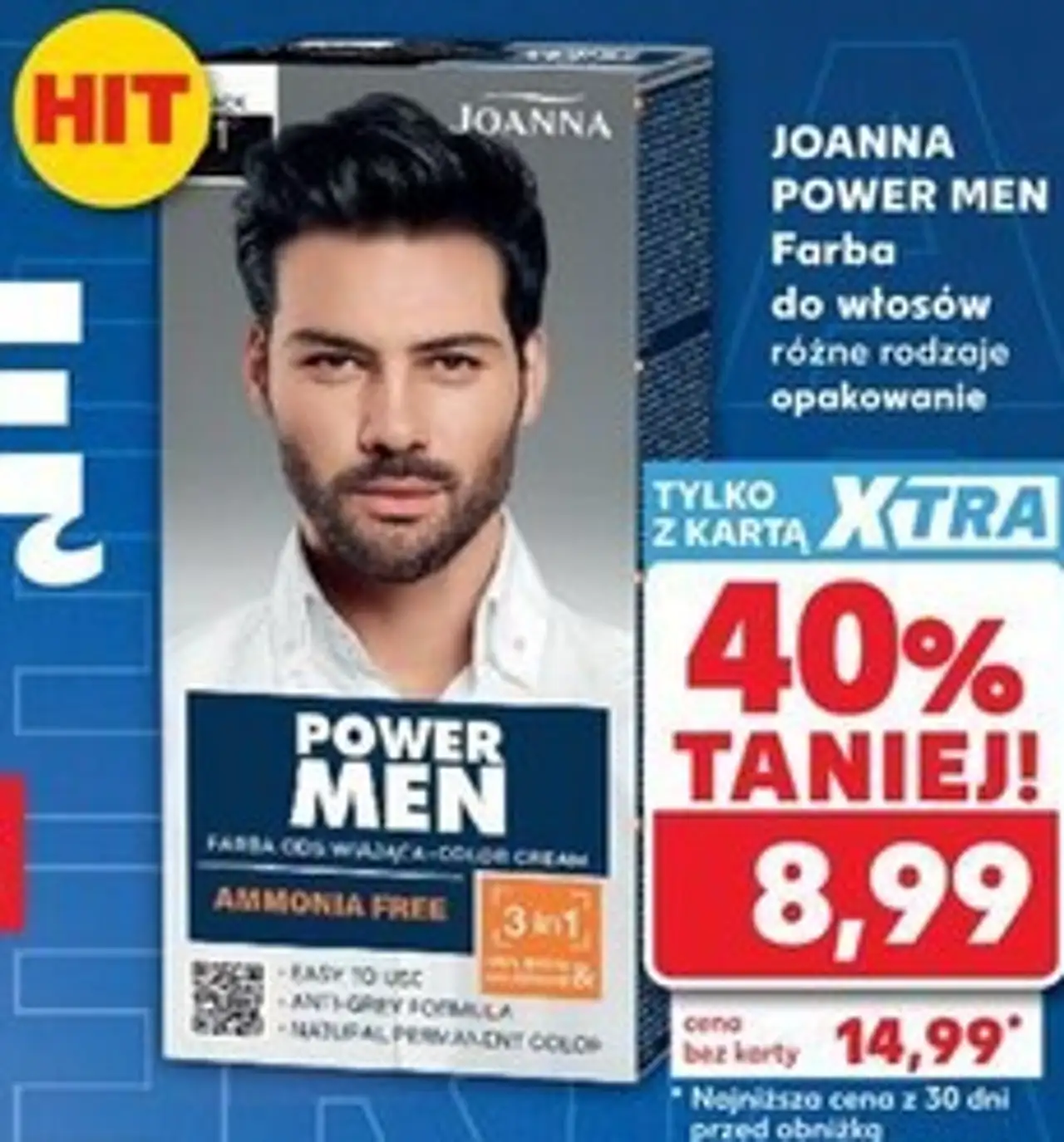 JOANNA POWER MEN Farba do włosów różne rodzaje opakowanie