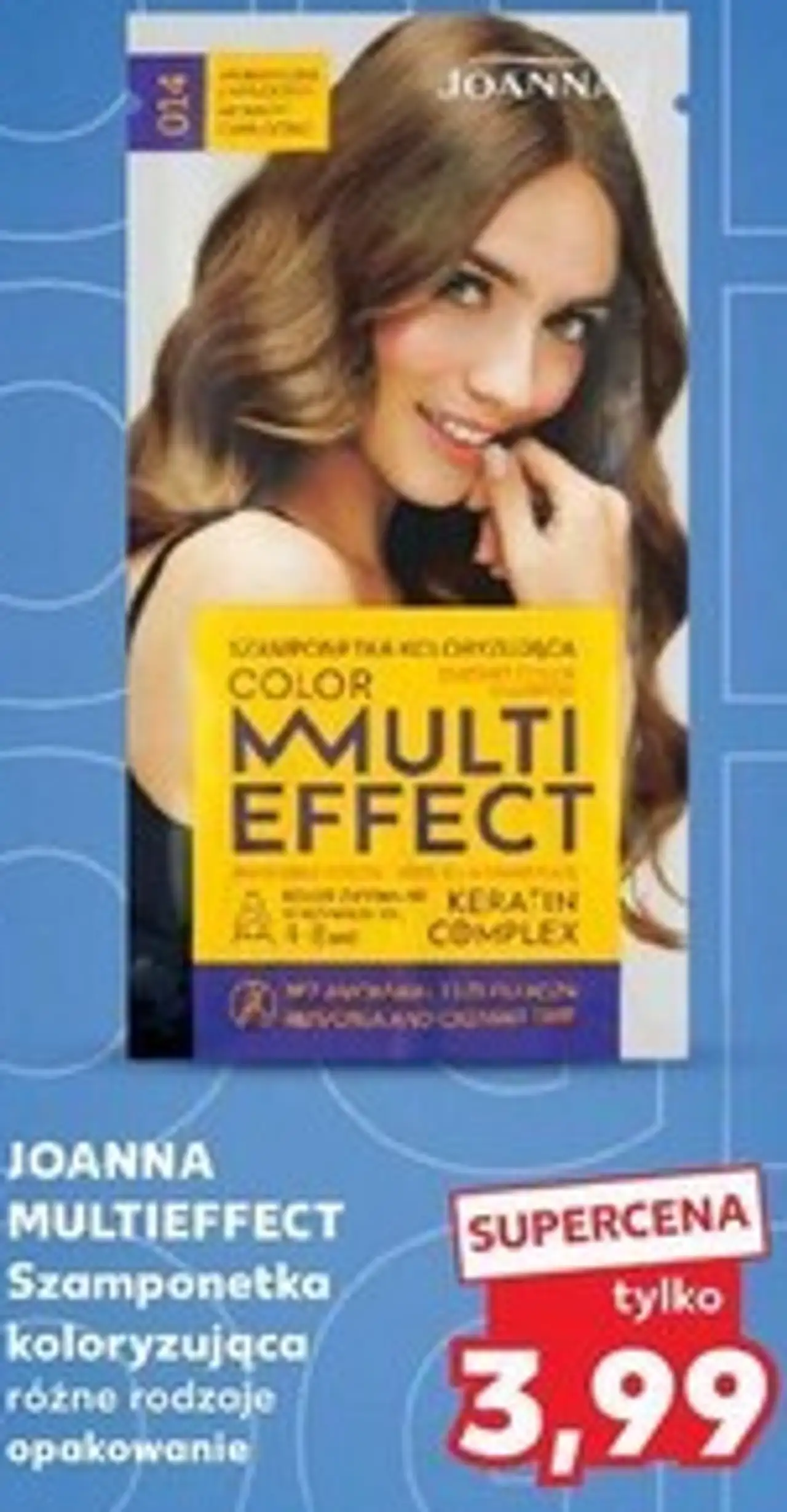 JOANNA MULTIEFFECT Szamponetka koloryzująca różne rodzaje opakowanie